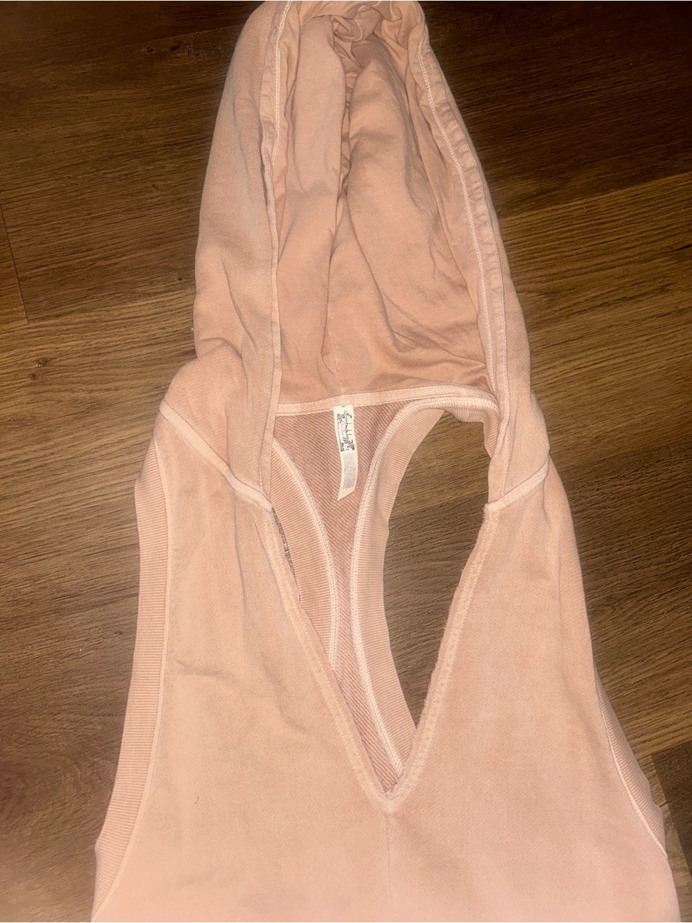 Free People Pale Pink Hooded Jumpsuit Romper - Picture 2 of 3